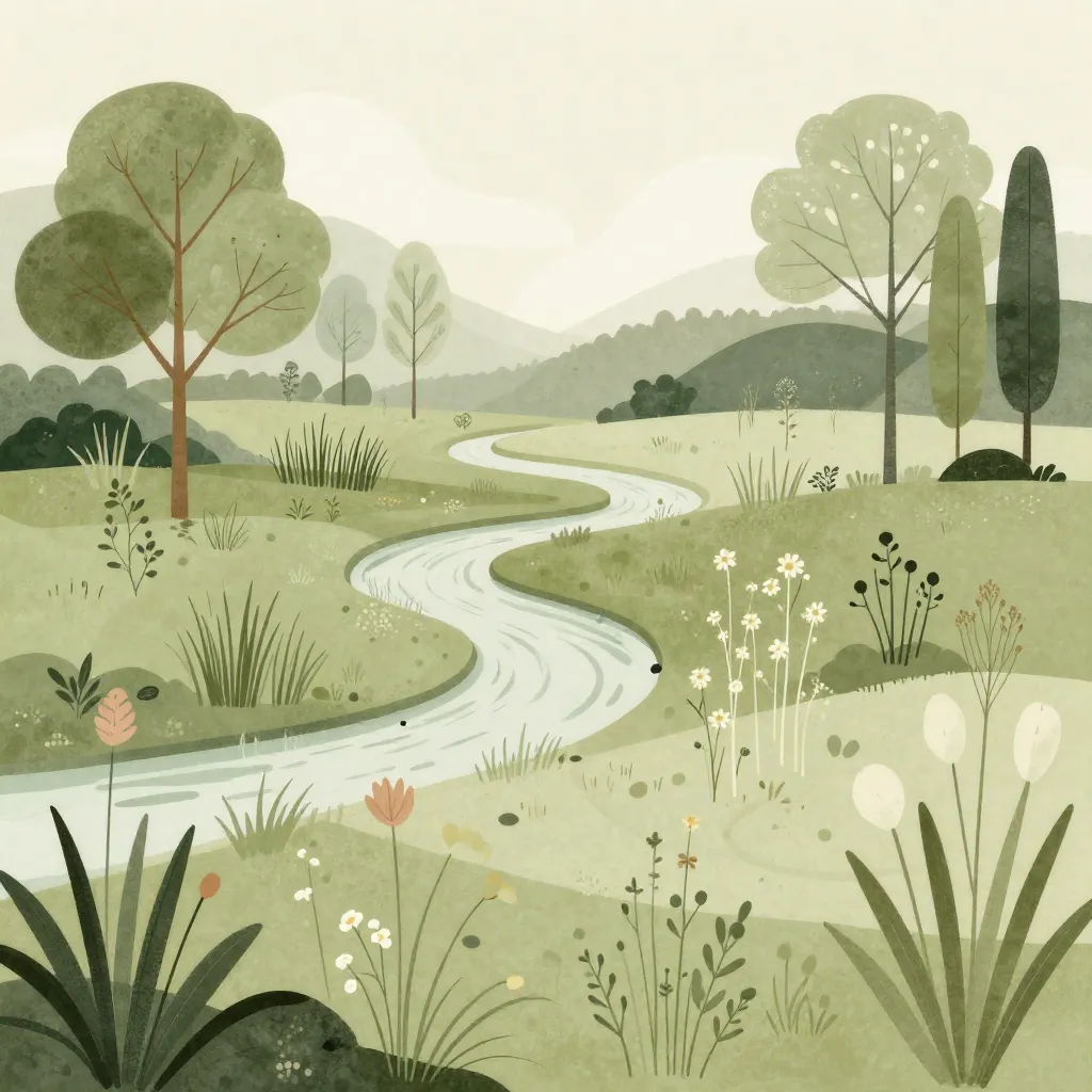 Ecologisch landschapsontwerp met inheemse planten en duurzame praktijken